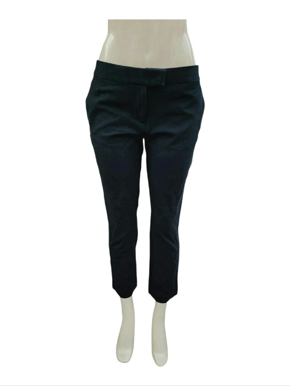 Ann Taylor Devin Fit Pants Size 4 Black Ankle Crop Stretch Career Trousers